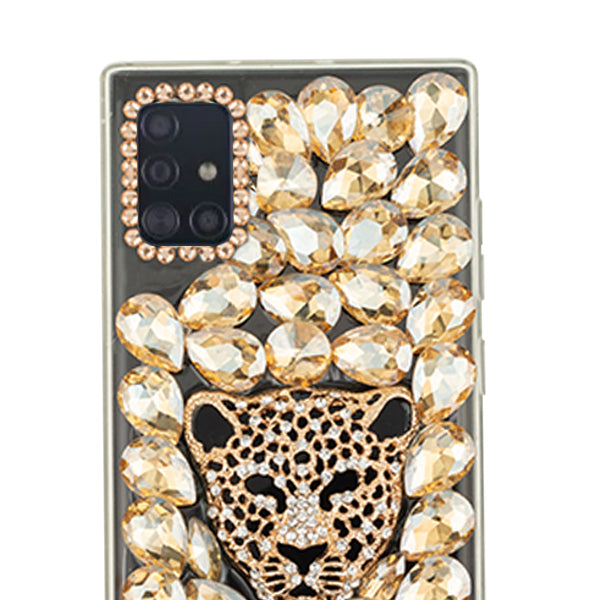 Handmade Cheetah Bling Gold Case Samsung A51