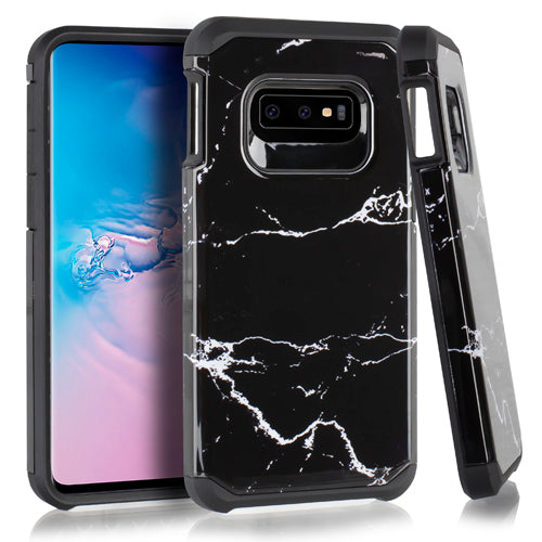 Marble Hybrid Black Samsung S10E - Bling Cases.com
