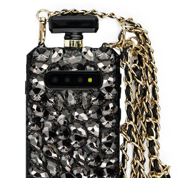 Handmade Bling Black Bottle Case Samsung S10