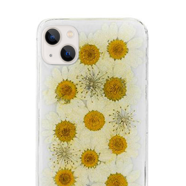 Real Flowers White Case Iphone 13 Mini