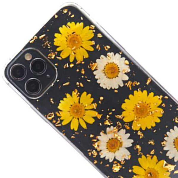 Real Flowers Yellow Flake Case Iphone 11 Pro Max