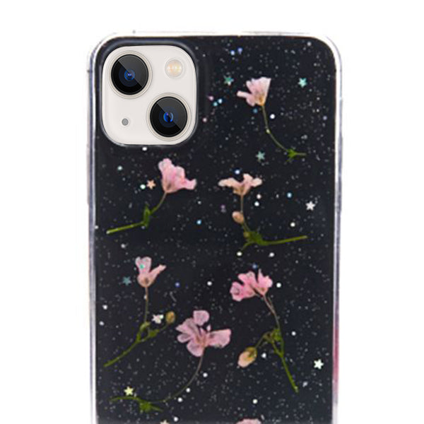 Real Flowers Pink Leaves Case IPhone 13