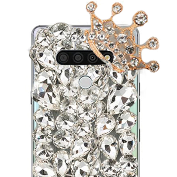 Handmade Bling Silver Fox Stones LG Stylo 6