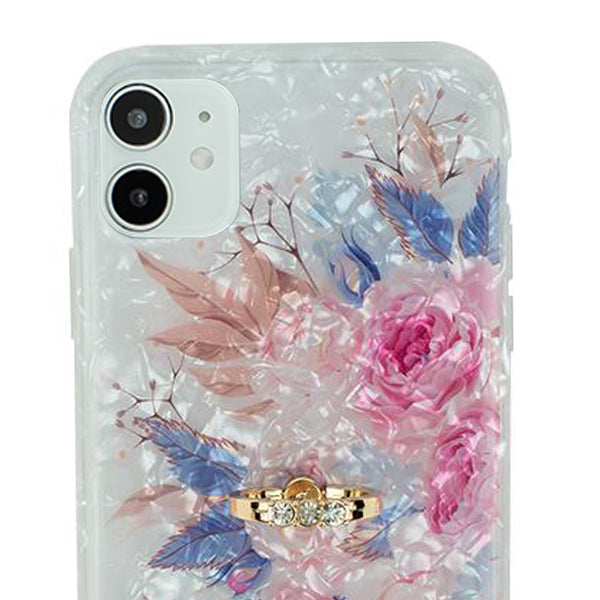 Flowers Pink Blue Ring Skin Iphone 11