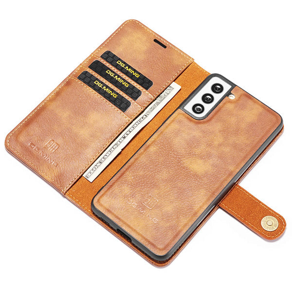 Detachable Ming Brown Wallet Samsung S21 Plus