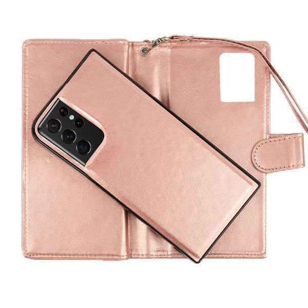 Detachable Wallet Rose Gold Samsung S21 Ultra