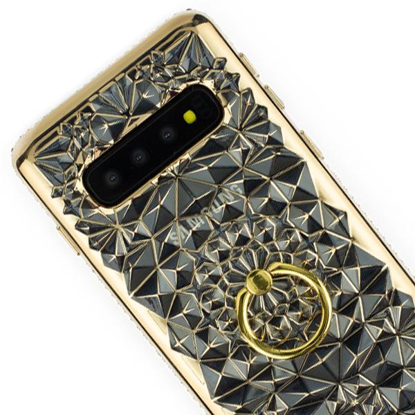 Abstract Ring Case Gold Samsung S10