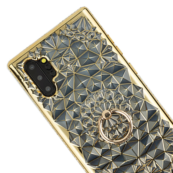 Abstract Ring Holder Case Gold Note 10