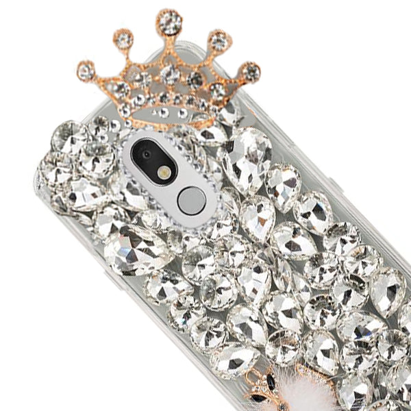 Handmade Fox Silver Bling Case LG Stylo 5