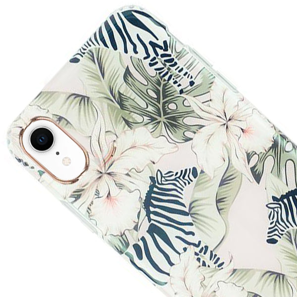 Safari Leopard Rose Gold Trim Case Iphone XR