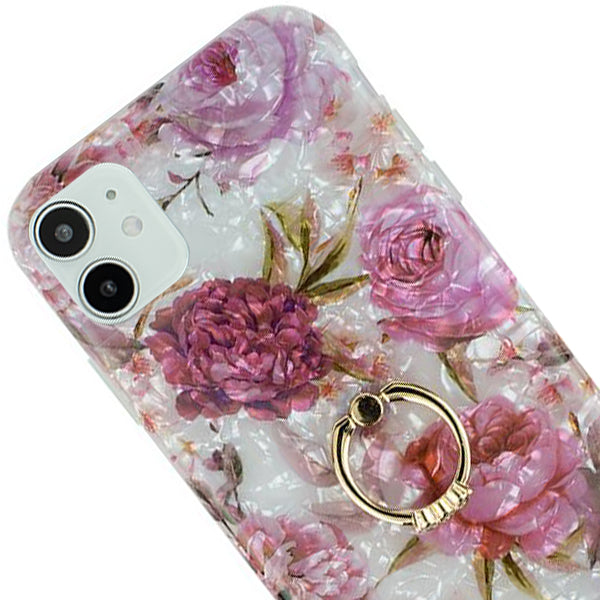 Flowers Pink Swirl Ring Skin Iphone 12 Mini