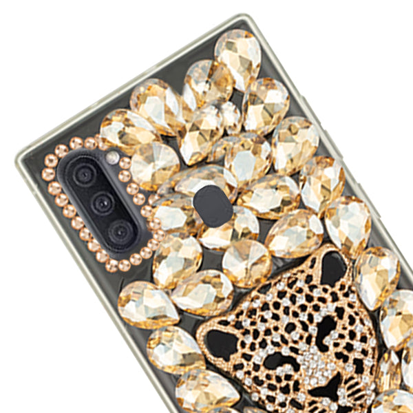 Handmade Cheetah Gold Bling Case Samsung A11