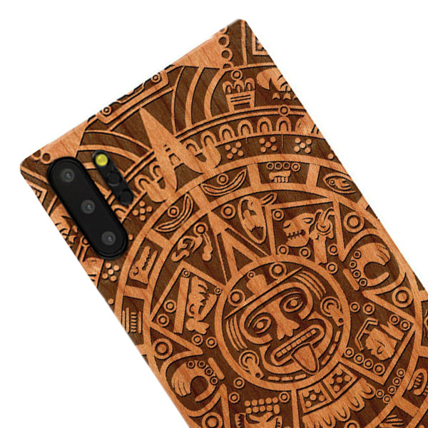 Mayan Calendar Aztec Wood Case Samsung Note 10 Plus