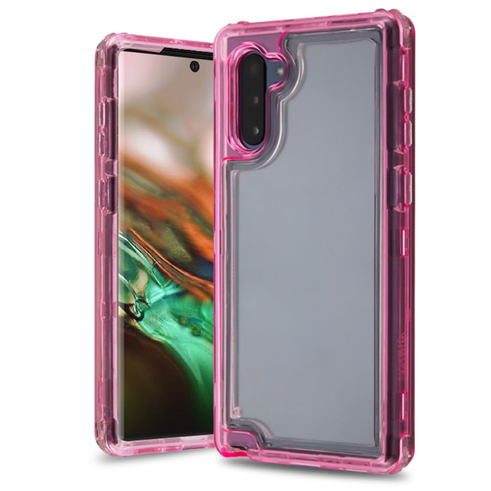 Hybrid Clear Pink Case Samsung Note 10 - Bling Cases.com