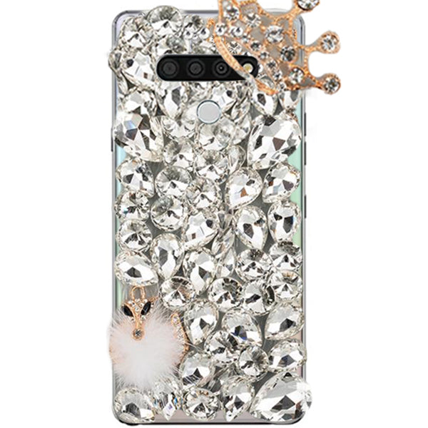 Handmade Bling Silver Fox Stones LG Stylo 6