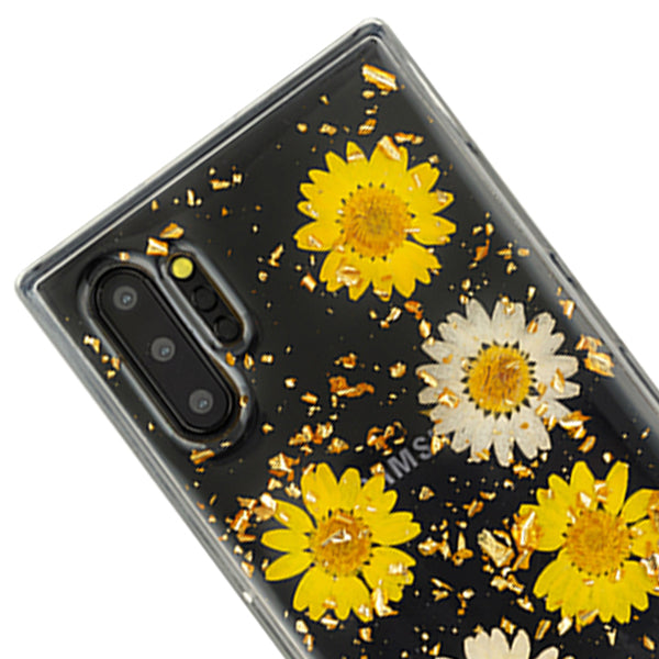 Real Sun Flowers Flake Yellow Samsung Note 10 Plus