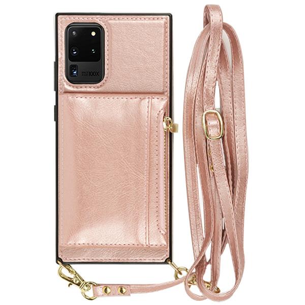 Crossbody Card Case Wallet Rose Gold Samsung S20 Ultra