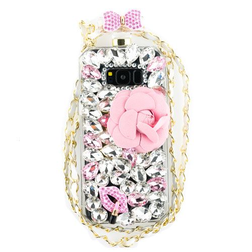 Handmade Bling Flowers Bottle Case Samsung S8 Plus - Bling Cases.com