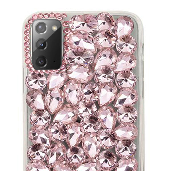 Handmade Bling Pink Case Note 20