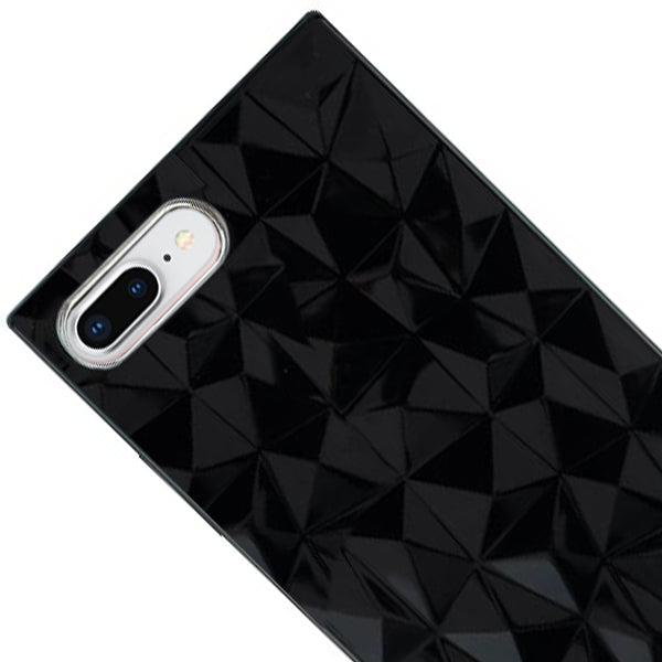 Square Box Triangle Tpu Skin Black Case  Iphone 7/8 Plus