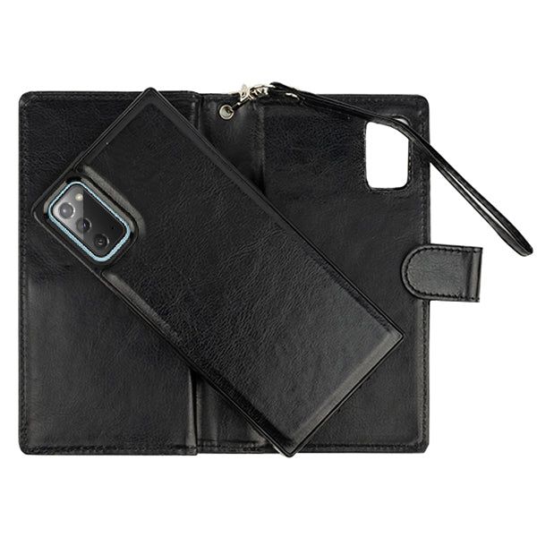 Handmade Detachable Bling Black Wallet Samsung Note 20