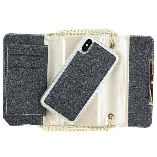 Detachable Purse Black Iphone 10/X/XS - Bling Cases.com