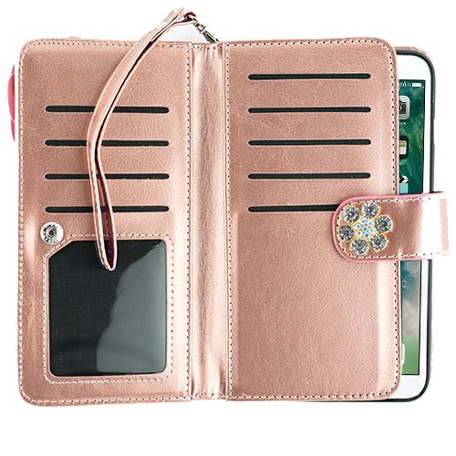 Handmade Flower Bling Detachable Wallet Iphone 7/8 Plus - Bling Cases.com