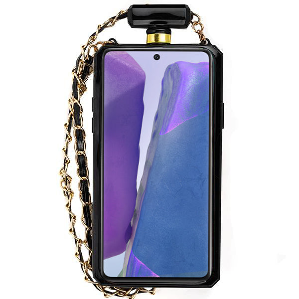 Handmade Bling Black Bottle Case Note 20 Ultra