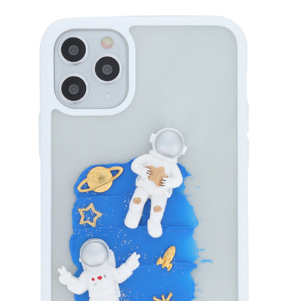 Astronauts 3d Sky White border Case Iphone 13 Pro Max