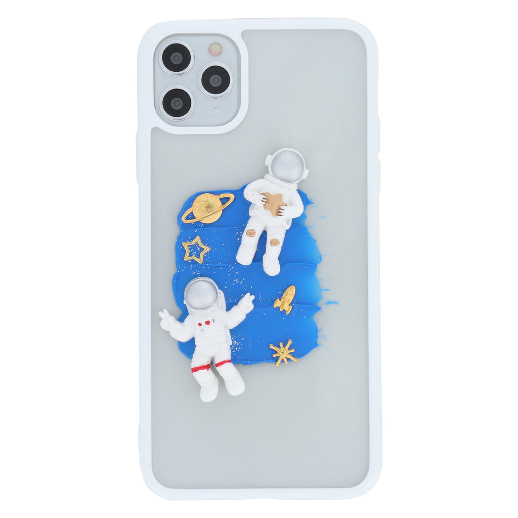 Astronauts 3d Sky White border Case Iphone 13 Pro Max