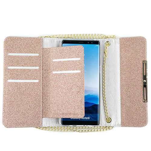 Detachable Purse Rose Gold Note 8 - Bling Cases.com