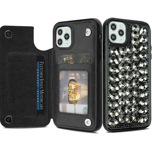 Back Book Card Case Black Iphone 13 Pro Max