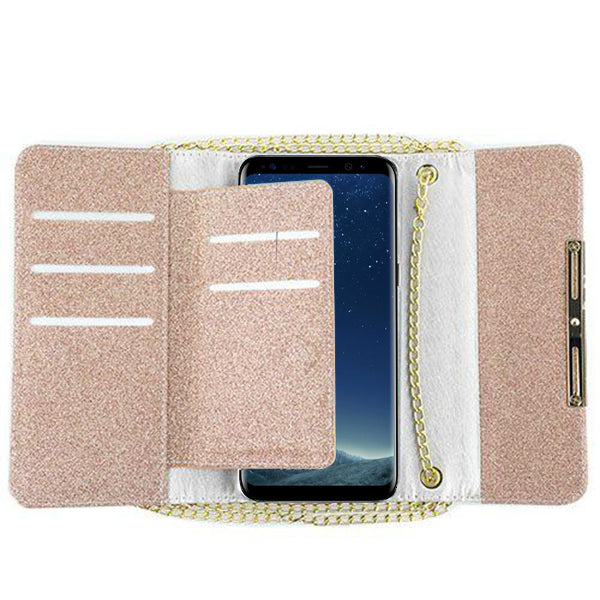 Glitter Detachable Purse Rose Gold S8