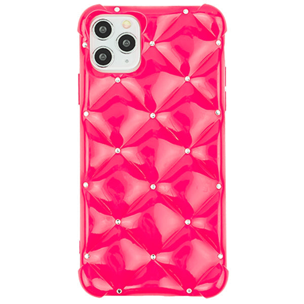 Plush Tpu Bling Skin Hot Pink Iphone 13 Pro Max