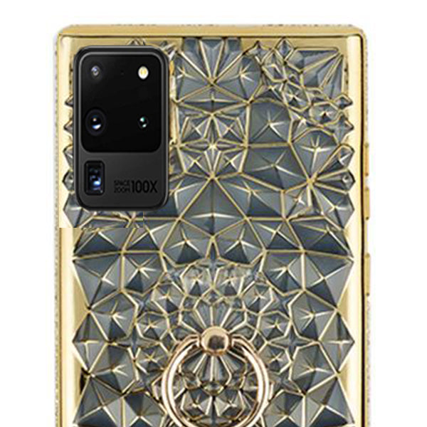 Abstract Ring Case Gold Samsung S20 Ultra