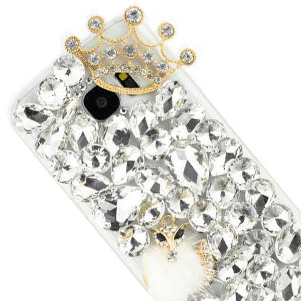 Handmade Fox Silver Bling Case Samsung S7 Edge