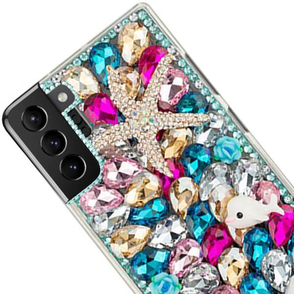 Handmade Seashells Bling Case Samsung S21 Plus