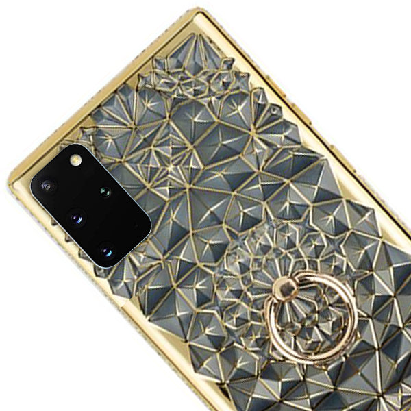 Abstract Ring Case Gold Samsung S20 Plus
