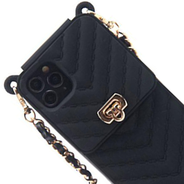 Crossbody Silicone Pouch with IPhone 12/12 Pro