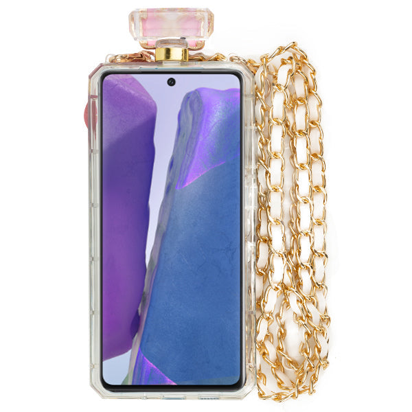 Handmade Pink Flower Bling Bottle Samsung Note 20