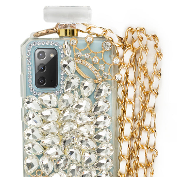 Handmade Silver Stones Bling Bottle Samsung Note 20