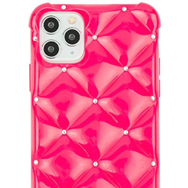 Plush Tpu Bling Skin Hot Pink Iphone 13 Pro Max