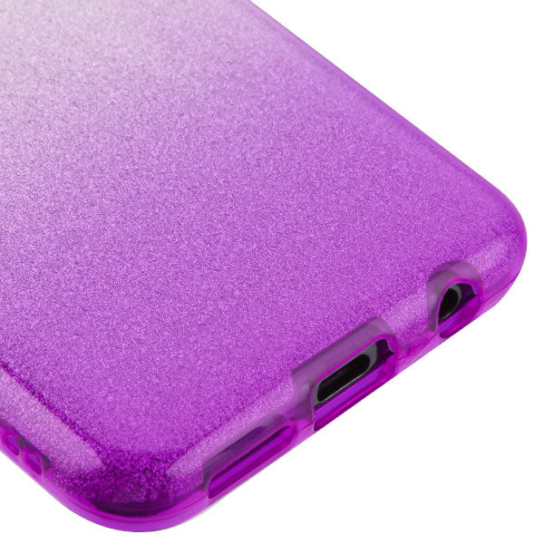 Glitter Purple Silver Case Samsung A10E - Bling Cases.com