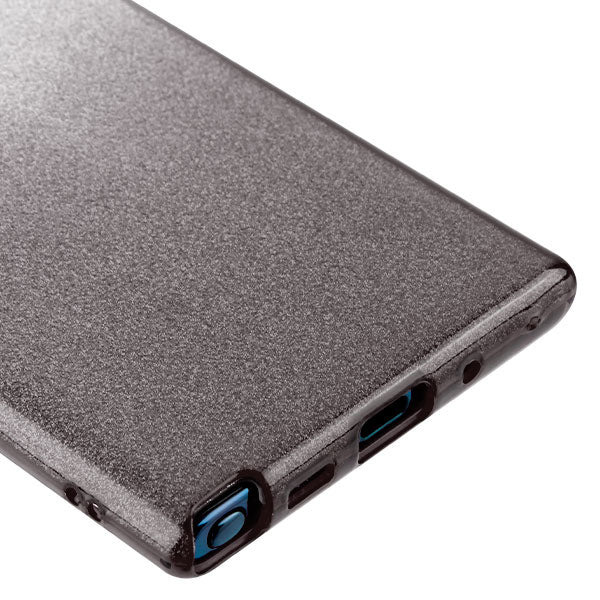 Glitter Black Silver Case Samsung Note 10 - Bling Cases.com