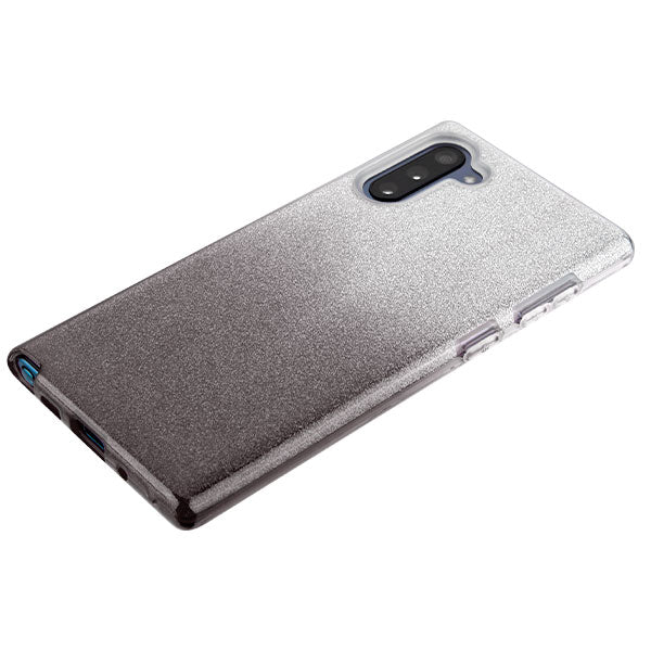 Glitter Black Silver Case Samsung Note 10 - Bling Cases.com
