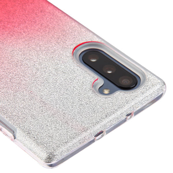 Glitter Pink Silver Case Samsung Note 10 - Bling Cases.com
