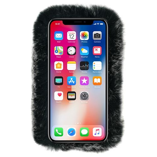 Fur Case Grey Iphone 10/X/XS - Bling Cases.com
