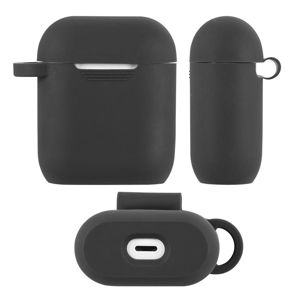 Furry Ball Black Airpods 1/2 - Bling Cases.com