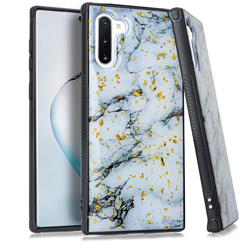 Marble Flake White Case Note 10 - Bling Cases.com