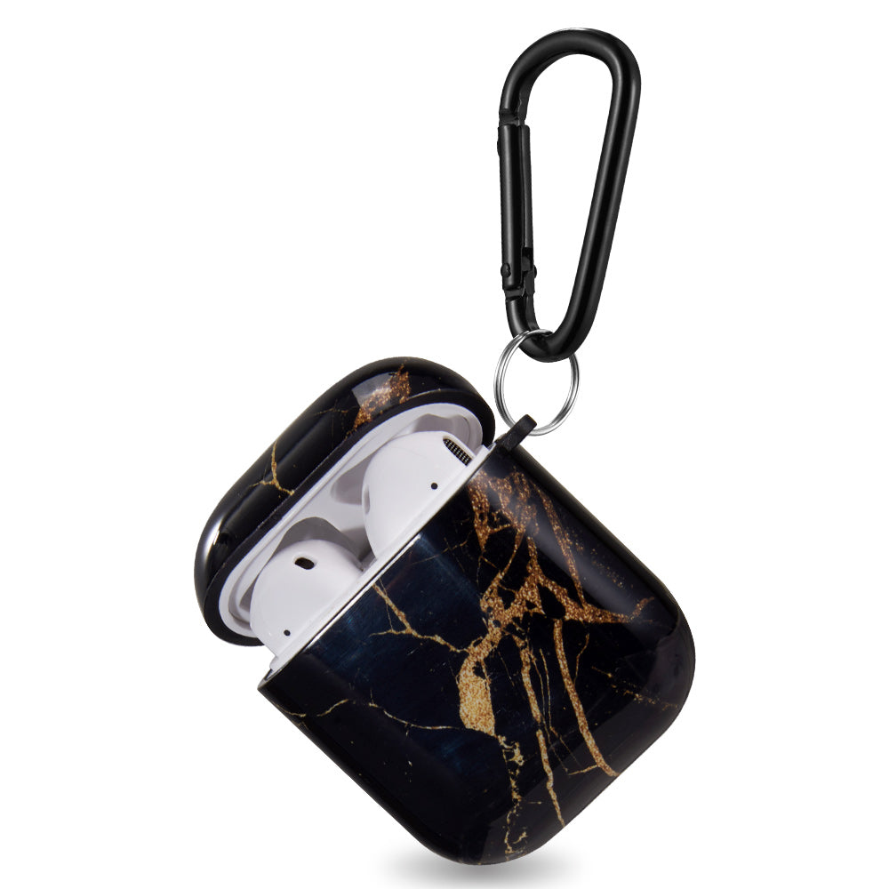 Black Gold Marble Airpods 1/2 - Bling Cases.com